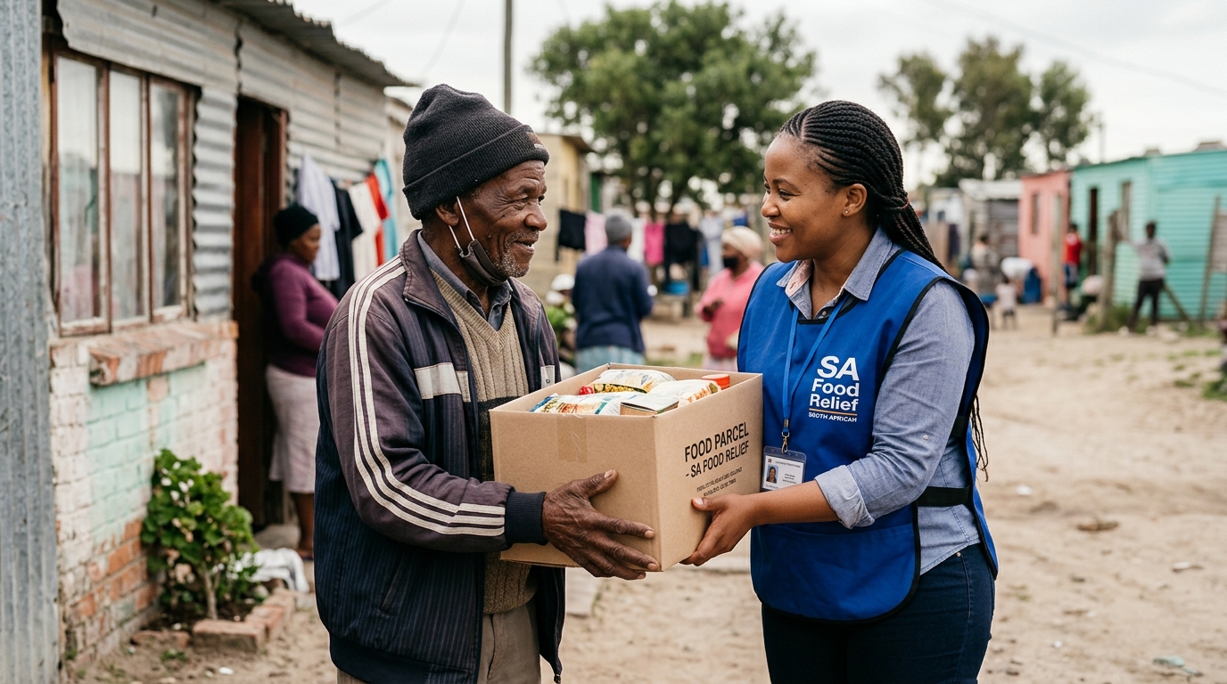 Volunteers caring for elderly citizens